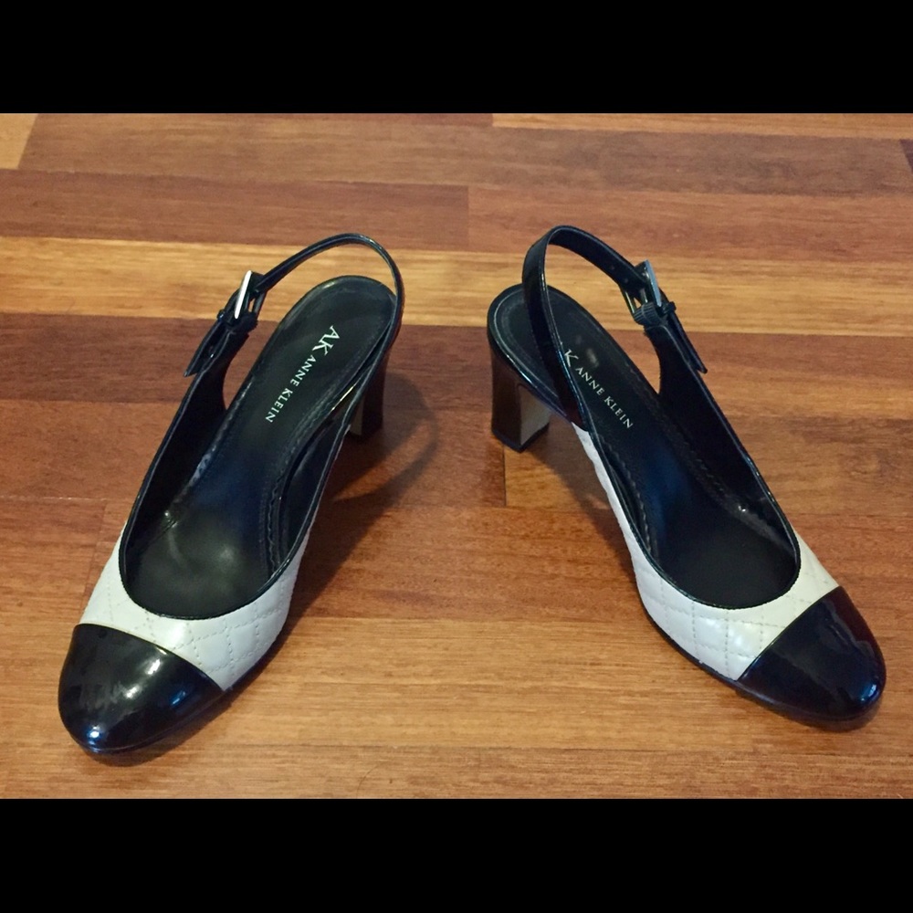 Anne Klein Leather Slingback Heels